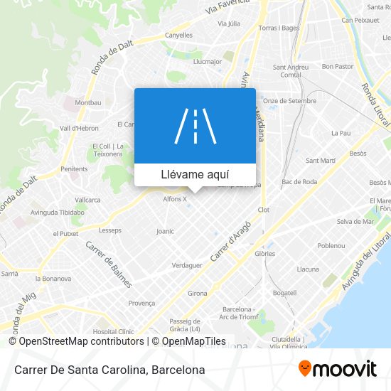 Mapa Carrer De Santa Carolina