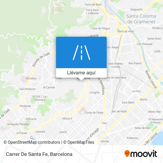 Mapa Carrer De Santa Fe