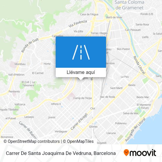 Mapa Carrer De Santa Joaquima De Vedruna