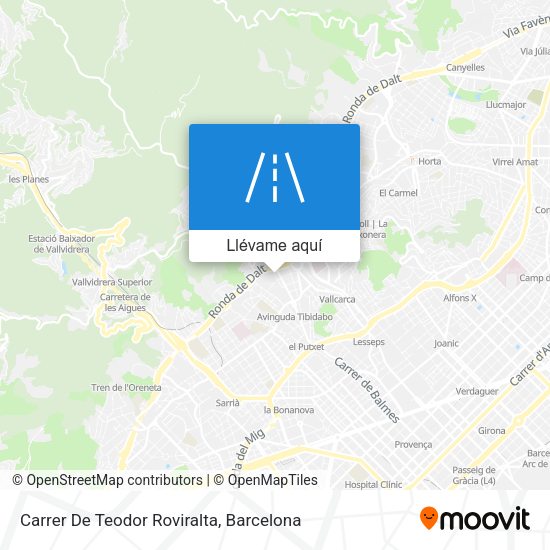 Mapa Carrer De Teodor Roviralta