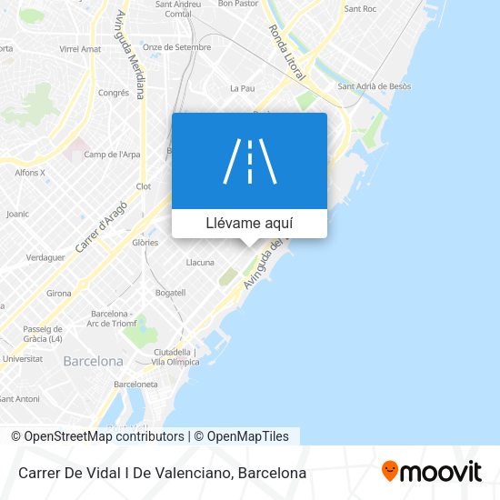 Mapa Carrer De Vidal I De Valenciano