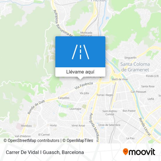 Mapa Carrer De Vidal I Guasch