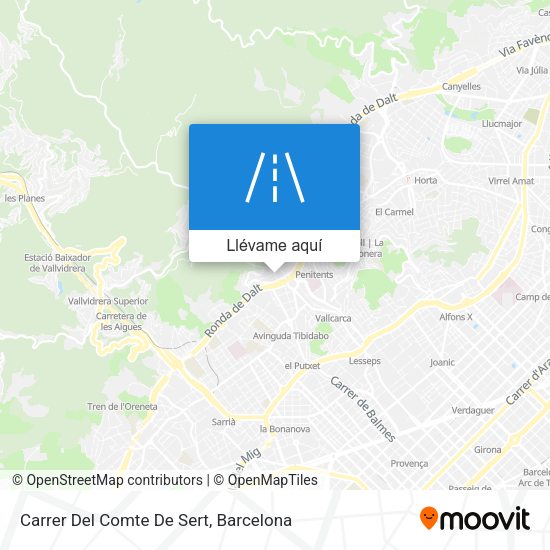 Mapa Carrer Del Comte De Sert