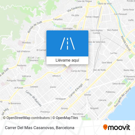 Mapa Carrer Del Mas Casanovas
