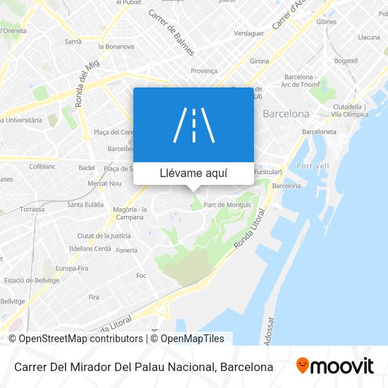 Mapa Carrer Del Mirador Del Palau Nacional