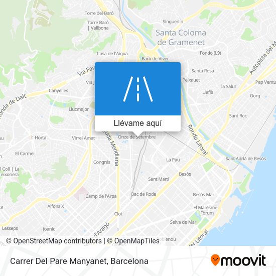 Mapa Carrer Del Pare Manyanet