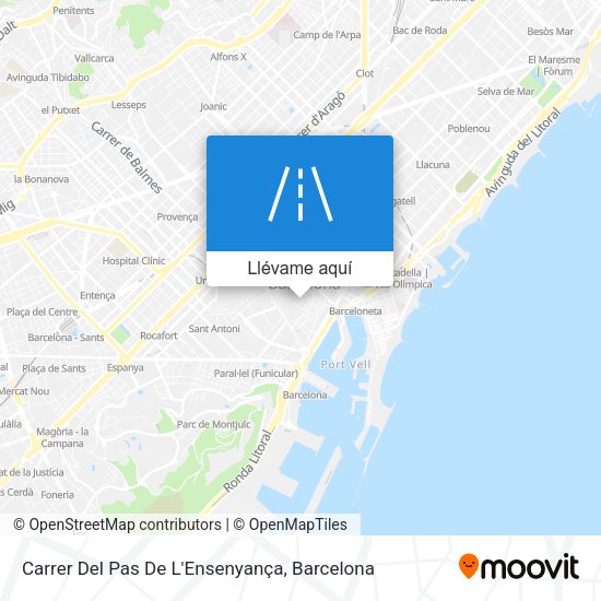 Mapa Carrer Del Pas De L'Ensenyança