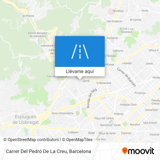 Mapa Carrer Del Pedró De La Creu
