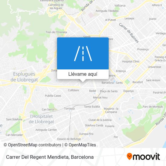Mapa Carrer Del Regent Mendieta