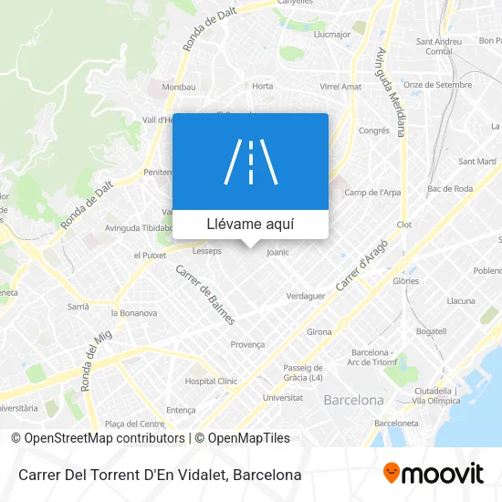 Mapa Carrer Del Torrent D'En Vidalet