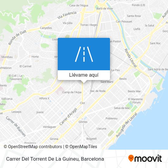 Mapa Carrer Del Torrent De La Guineu