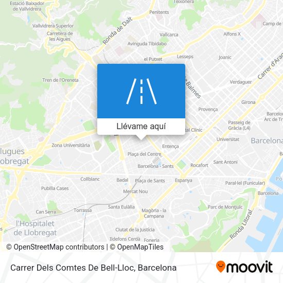 Mapa Carrer Dels Comtes De Bell-Lloc