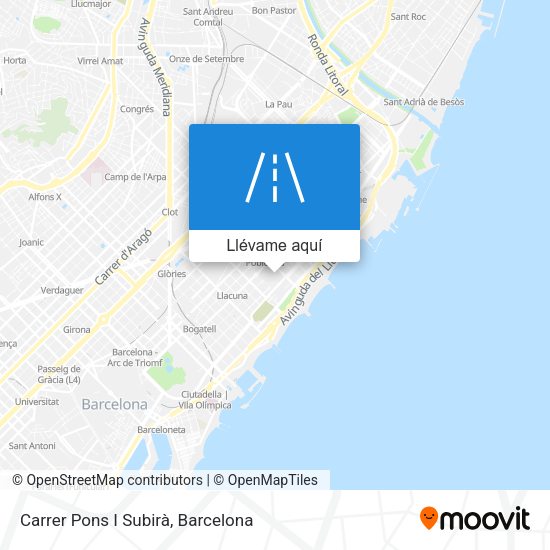 Mapa Carrer Pons I Subirà