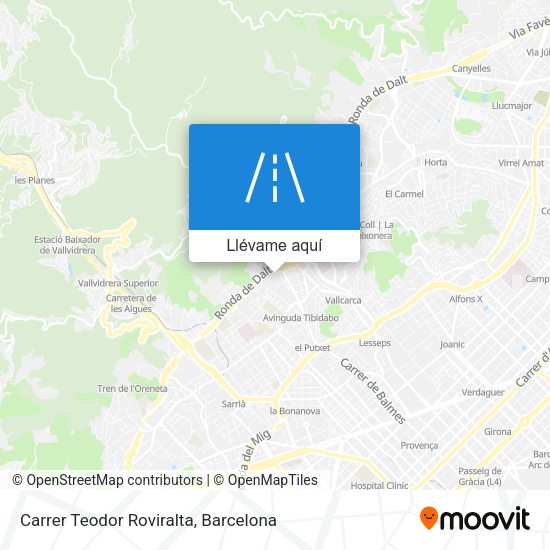 Mapa Carrer Teodor Roviralta