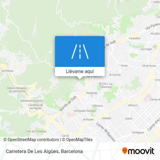 Mapa Carretera De Les Aigües