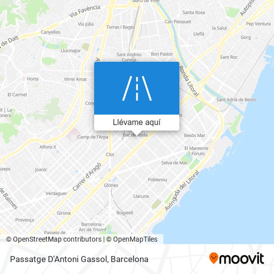 Mapa Passatge D'Antoni Gassol