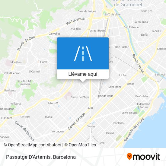 Mapa Passatge D'Artemís