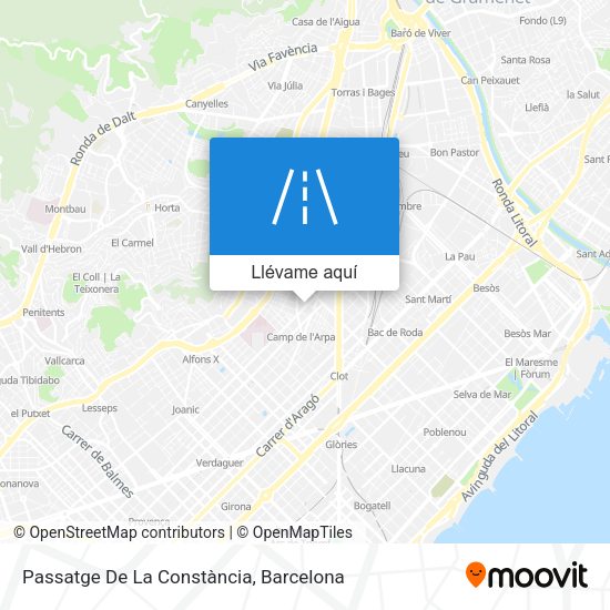 Mapa Passatge De La Constància