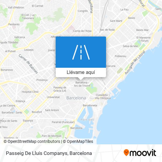 Mapa Passeig De Lluís Companys