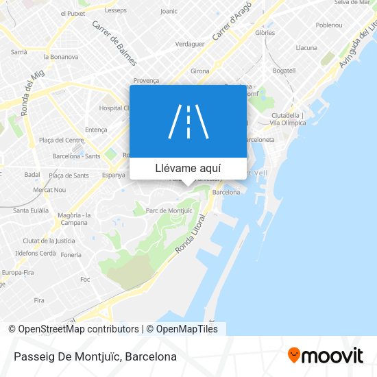 Mapa Passeig De Montjuïc