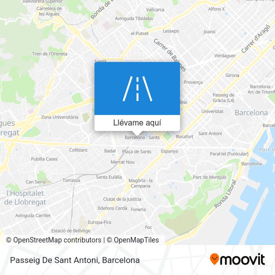 Mapa Passeig De Sant Antoni