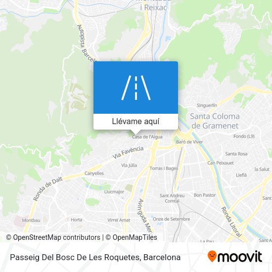 Mapa Passeig Del Bosc De Les Roquetes