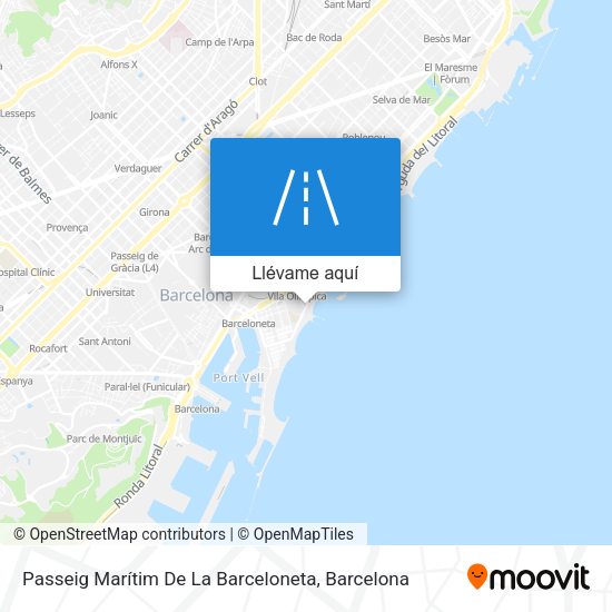 Mapa Passeig Marítim De La Barceloneta