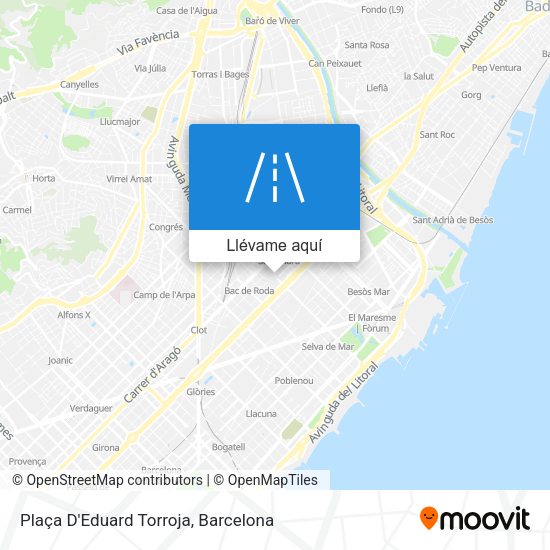 Mapa Plaça D'Eduard Torroja