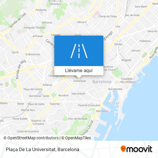 Mapa Plaça De La Universitat