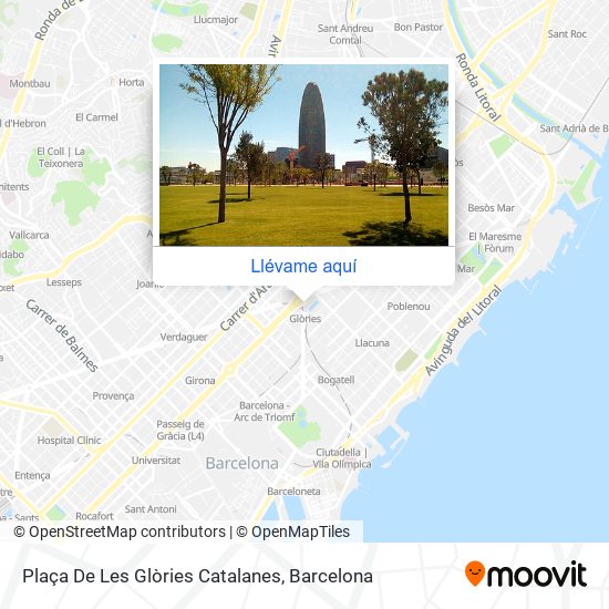 Mapa Plaça De Les Glòries Catalanes
