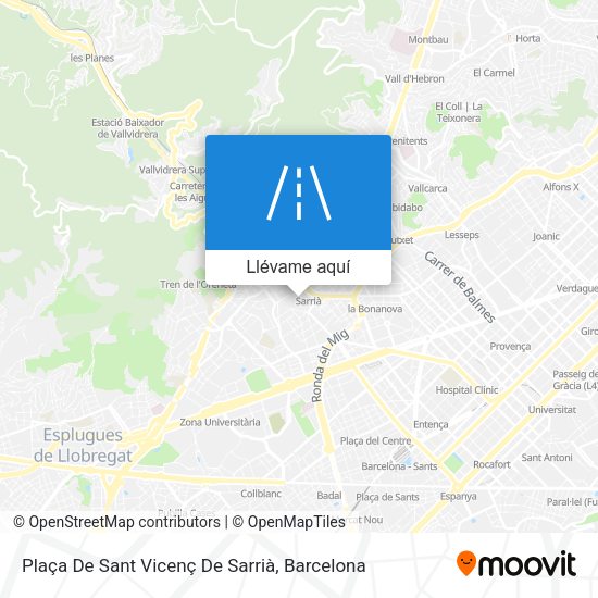 Mapa Plaça De Sant Vicenç De Sarrià