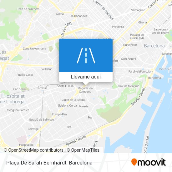 Mapa Plaça De Sarah Bernhardt