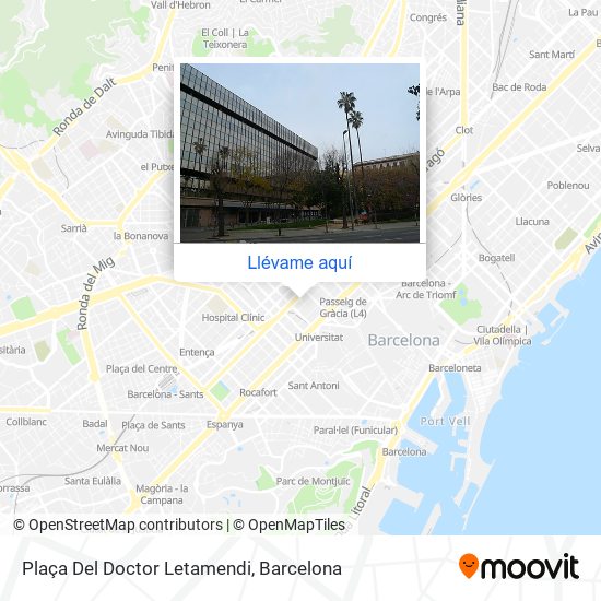 Mapa Plaça Del Doctor Letamendi