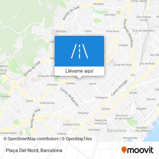 Mapa Plaça Del Nord