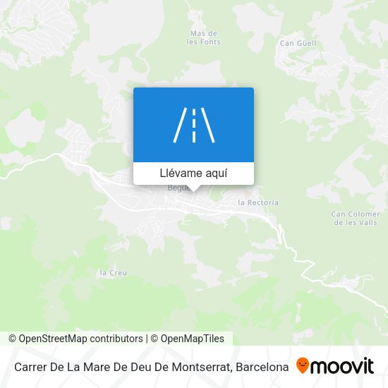 Mapa Carrer De La Mare De Deu De Montserrat