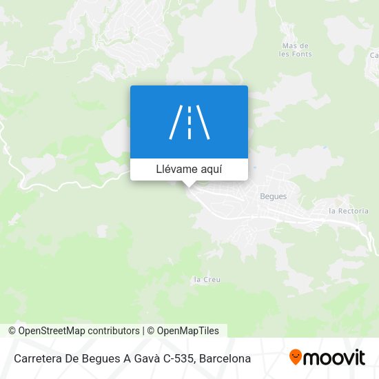 Mapa Carretera De Begues A Gavà C-535