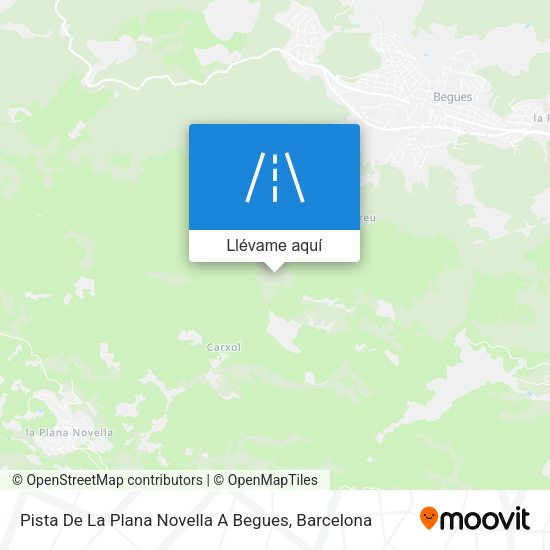 Mapa Pista De La Plana Novella A Begues