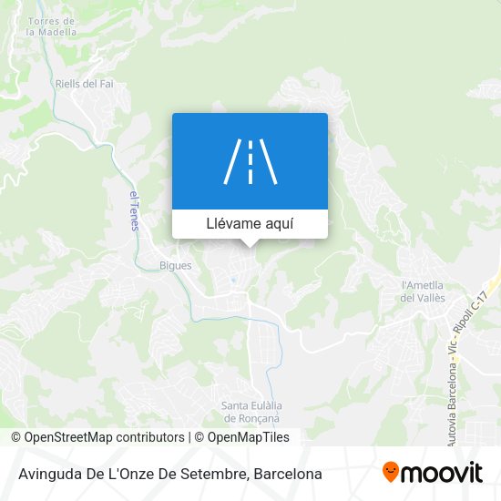 Mapa Avinguda De L'Onze De Setembre