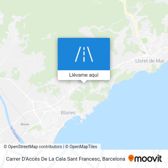 Mapa Carrer D'Accés De La Cala Sant Francesc