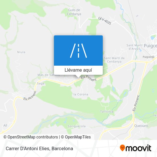 Mapa Carrer D'Antoni Elies