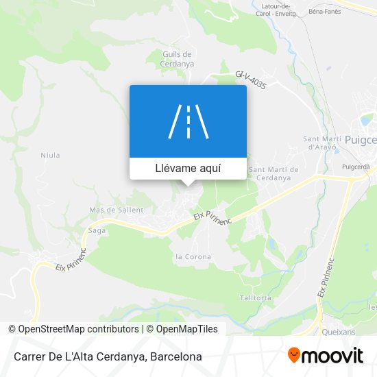 Mapa Carrer De L'Alta Cerdanya