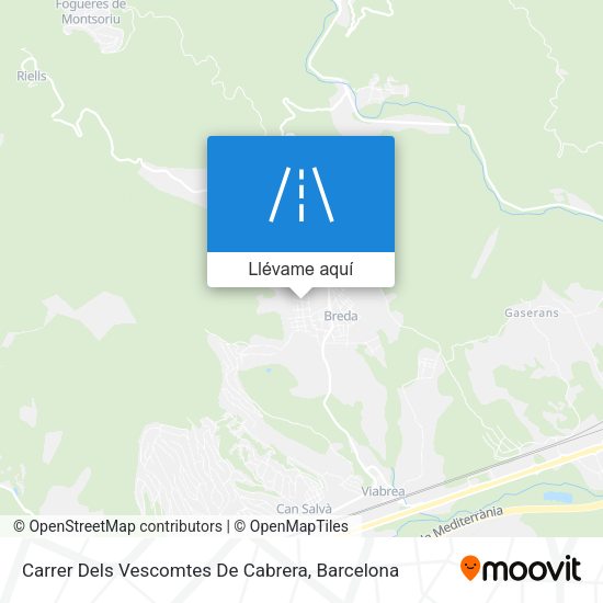 Mapa Carrer Dels Vescomtes De Cabrera