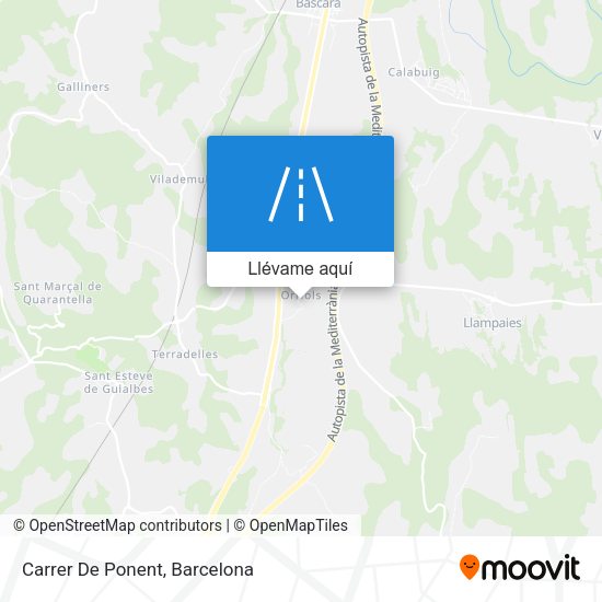 Mapa Carrer De Ponent