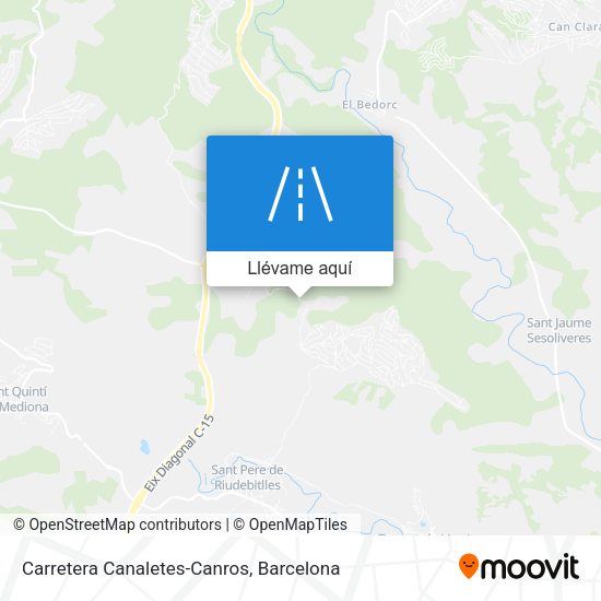 Mapa Carretera Canaletes-Canros