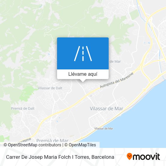 Mapa Carrer De Josep Maria Folch I Torres