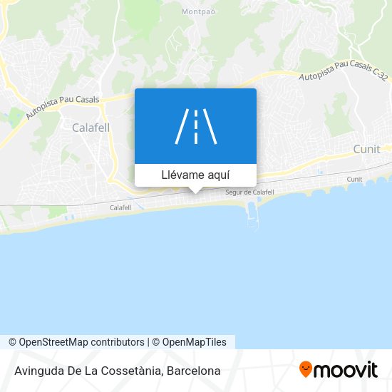 Mapa Avinguda De La Cossetània