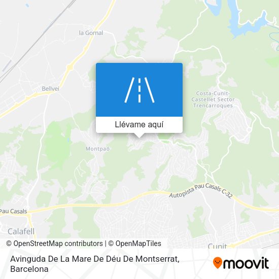 Mapa Avinguda De La Mare De Déu De Montserrat