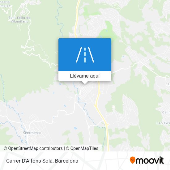 Mapa Carrer D'Alfons Solà