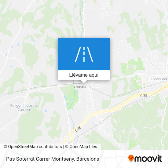 Mapa Pas Soterrat Carrer Montseny