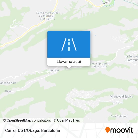 Mapa Carrer De L'Obaga